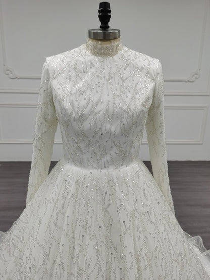 Arabella - Long Sleeve Ballgown Modest Wedding Dress
