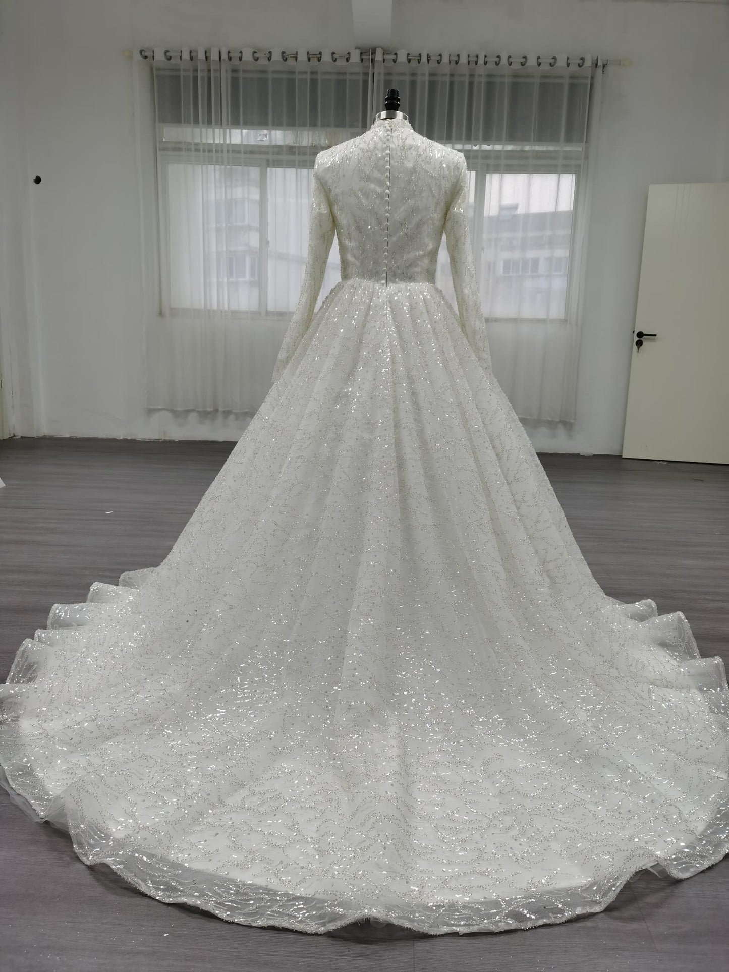 Arabella - Long Sleeve Ballgown Modest Wedding Dress