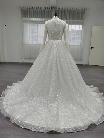 Arabella - Long Sleeve Ballgown Modest Wedding Dress