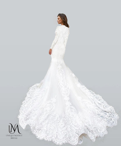Luxury - Stunning Modest Mermaid Wedding Dress
