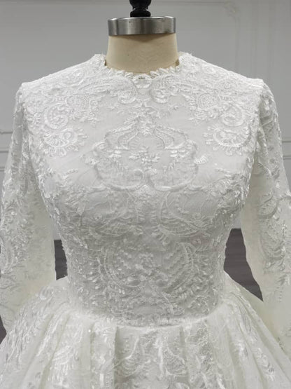 Radiantique - Elegant A-Line / Ball Gown Modest Wedding Dress