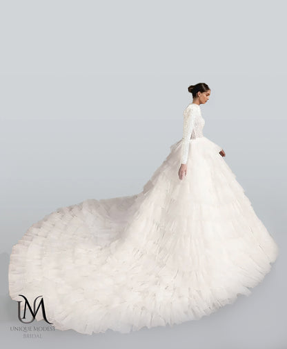 Splendorra - Stunning Ball Gown Modest Wedding Dress