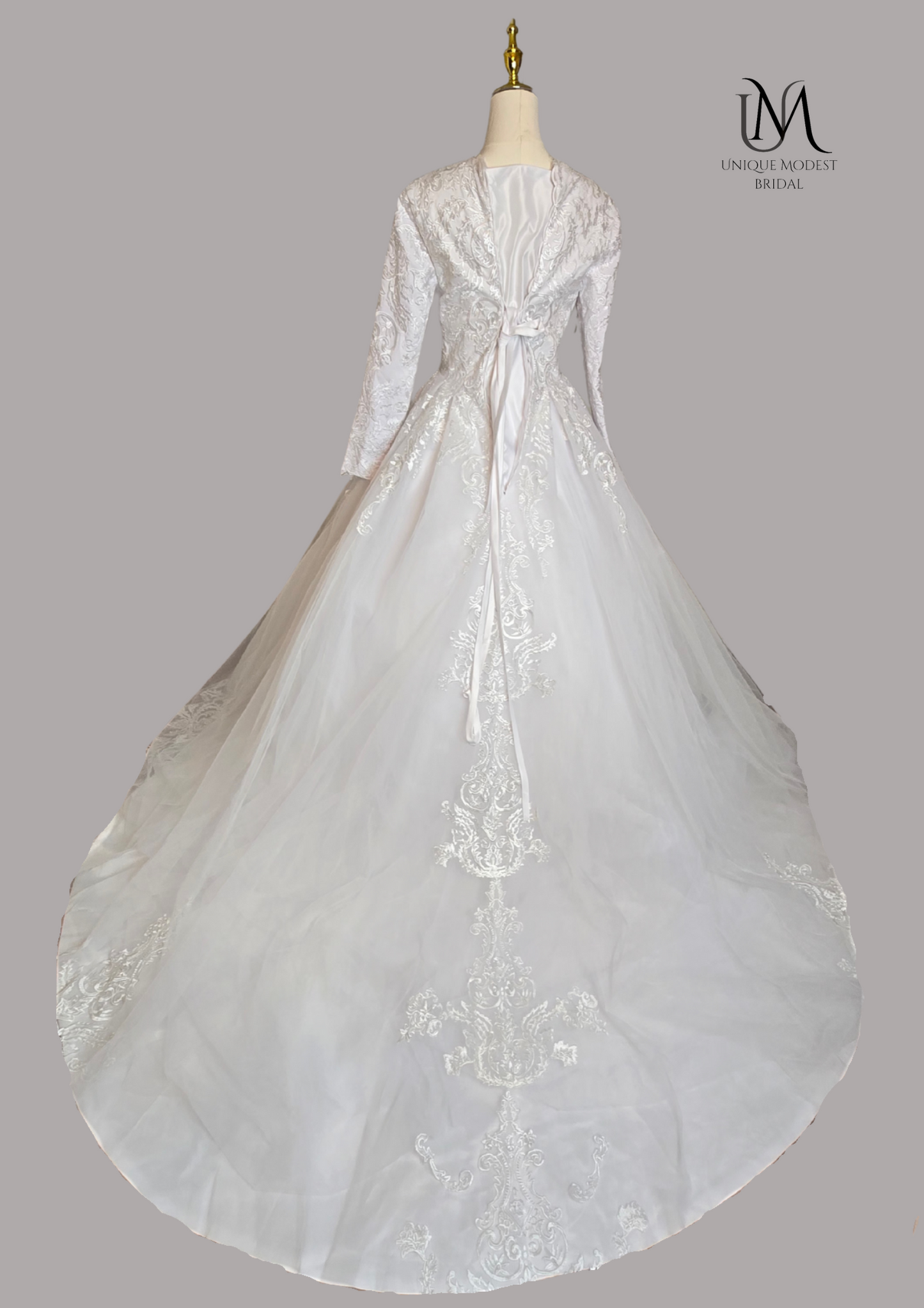 Timelessa - Elegant Satin Modest Wedding Dress