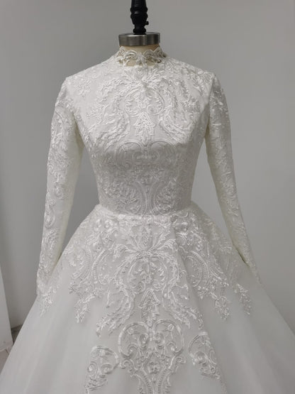 Timelessa - Elegant Satin Modest Wedding Dress