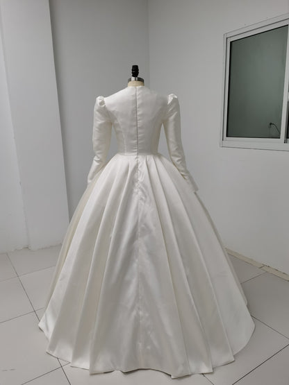 Hadassah - Long Sleeve A-Line Modest Wedding Dress