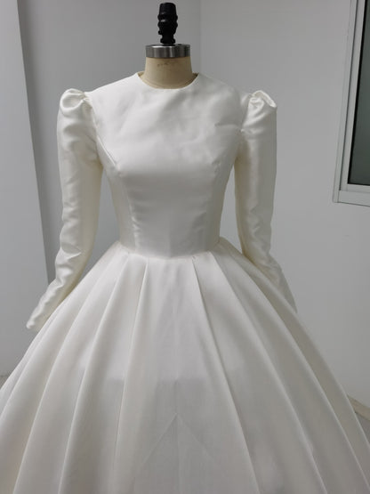 Hadassah - Long Sleeve A-Line Modest Wedding Dress