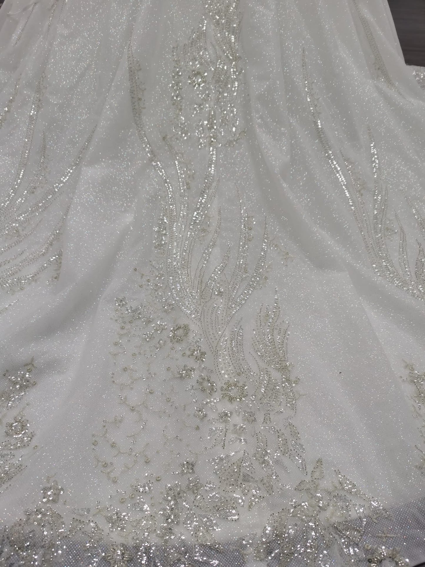 Nova - Stunning Elegant Modest Wedding Dress in Satin and Beadings