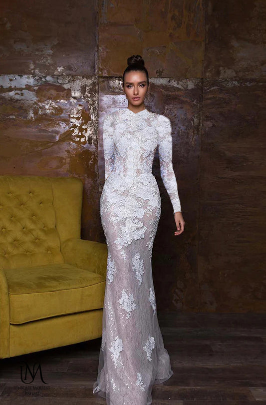 Lexus - Sophisticated Modest Mermaid Wedding Dress