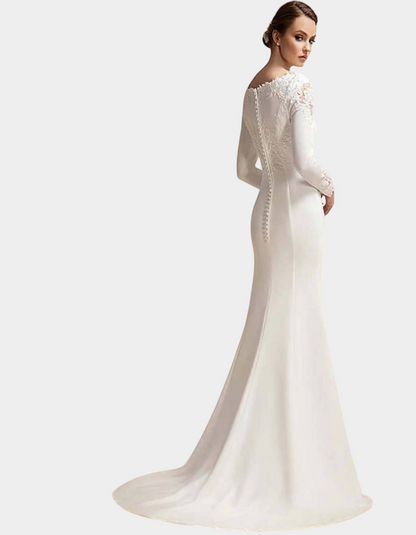 Glow - Minimalist Modest Mermaid Wedding Dress