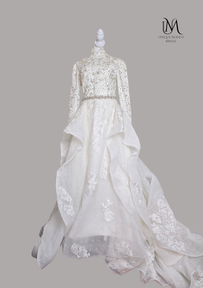 Lexus - Sophisticated Modest Mermaid Wedding Dress
