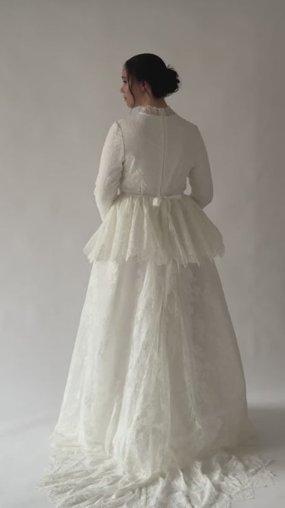 Angel - Modest Lace Plus Size Wedding Dress