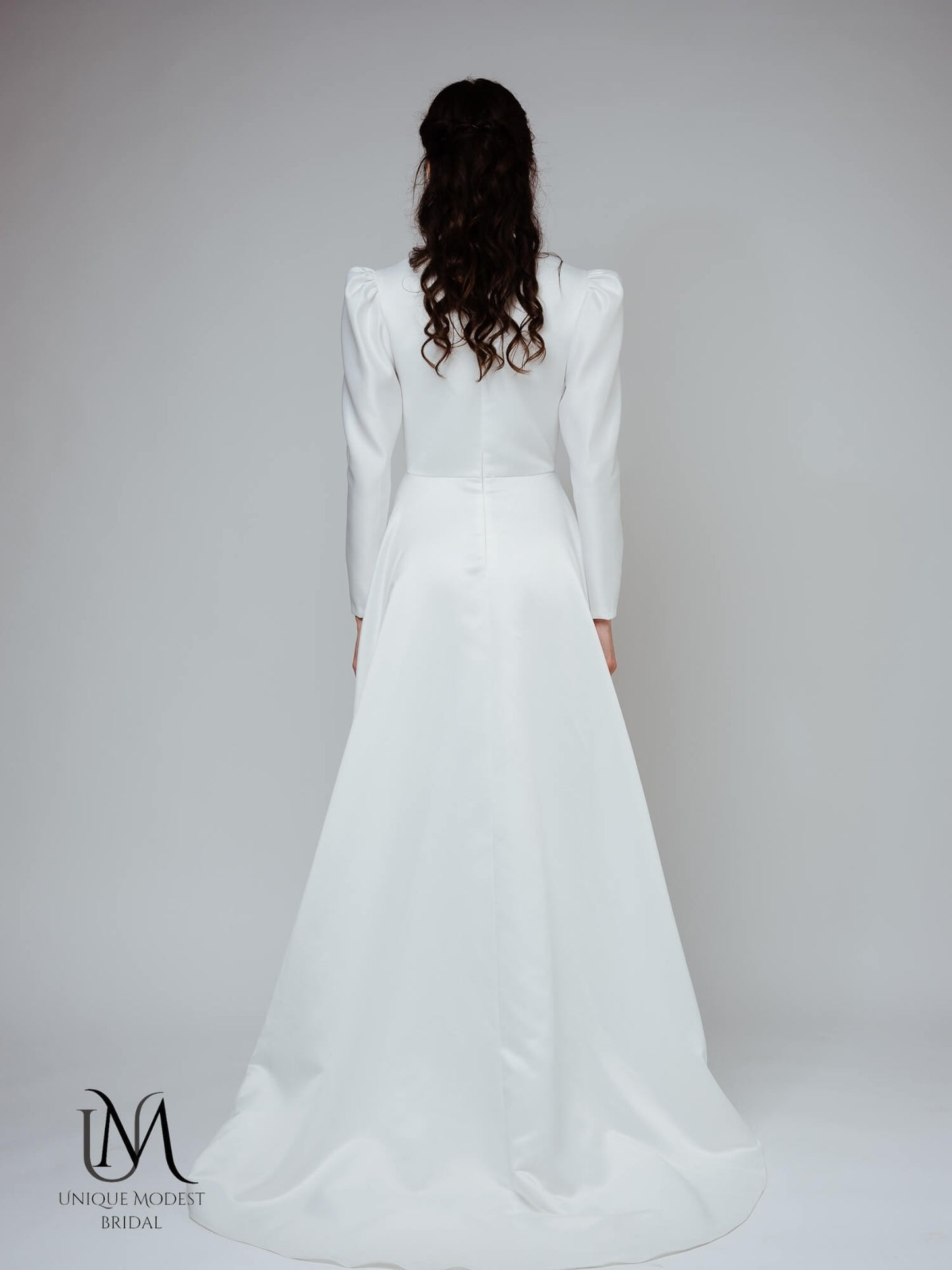 Savana - Classic Modest Bridal Gown with Long Sleeves and A-Line Silhouette
